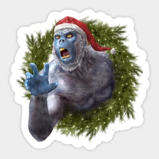 Christmas Yeti Sticker